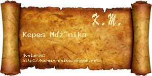 Kepes Mónika névjegykártya
