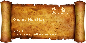 Kepes Mónika névjegykártya